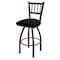 Holland Bar Stool Co 30" Swivel Bar Stool, Bronze Finish, Black Vinyl Seat 81030BZBlkVinyl - alternate 1